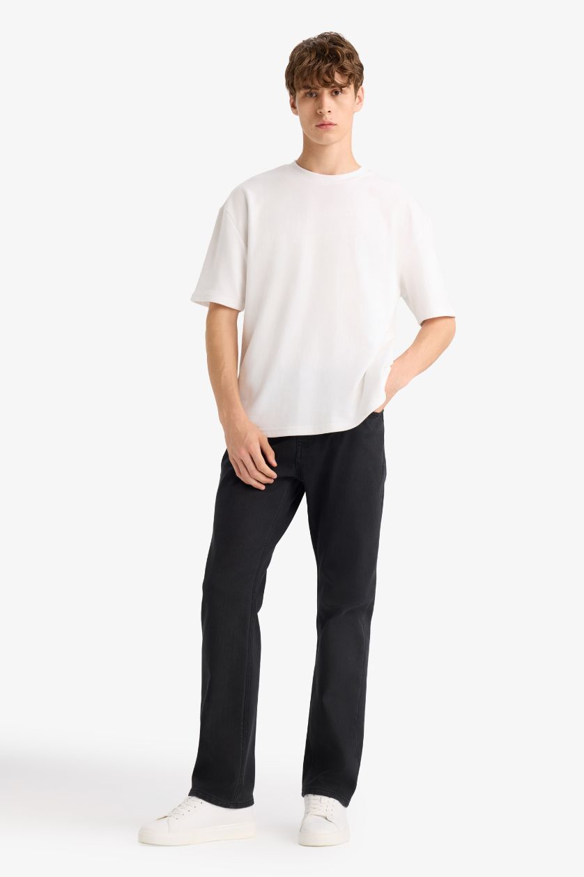 Ерлер қара диего - жайлы пішім деним тұрақты етек Шалбар