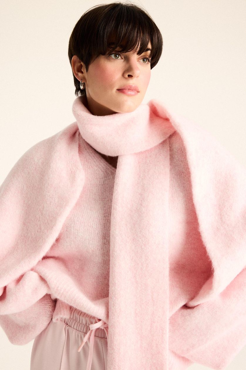 Kadın Pembe Regular Fıt Kazak