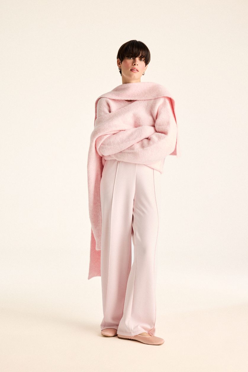 Kadın Pembe Regular Fıt Kazak