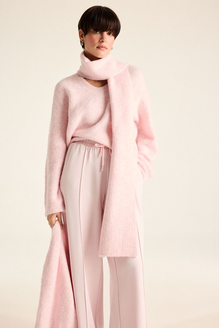 Kadın Pembe Regular Fıt Kazak