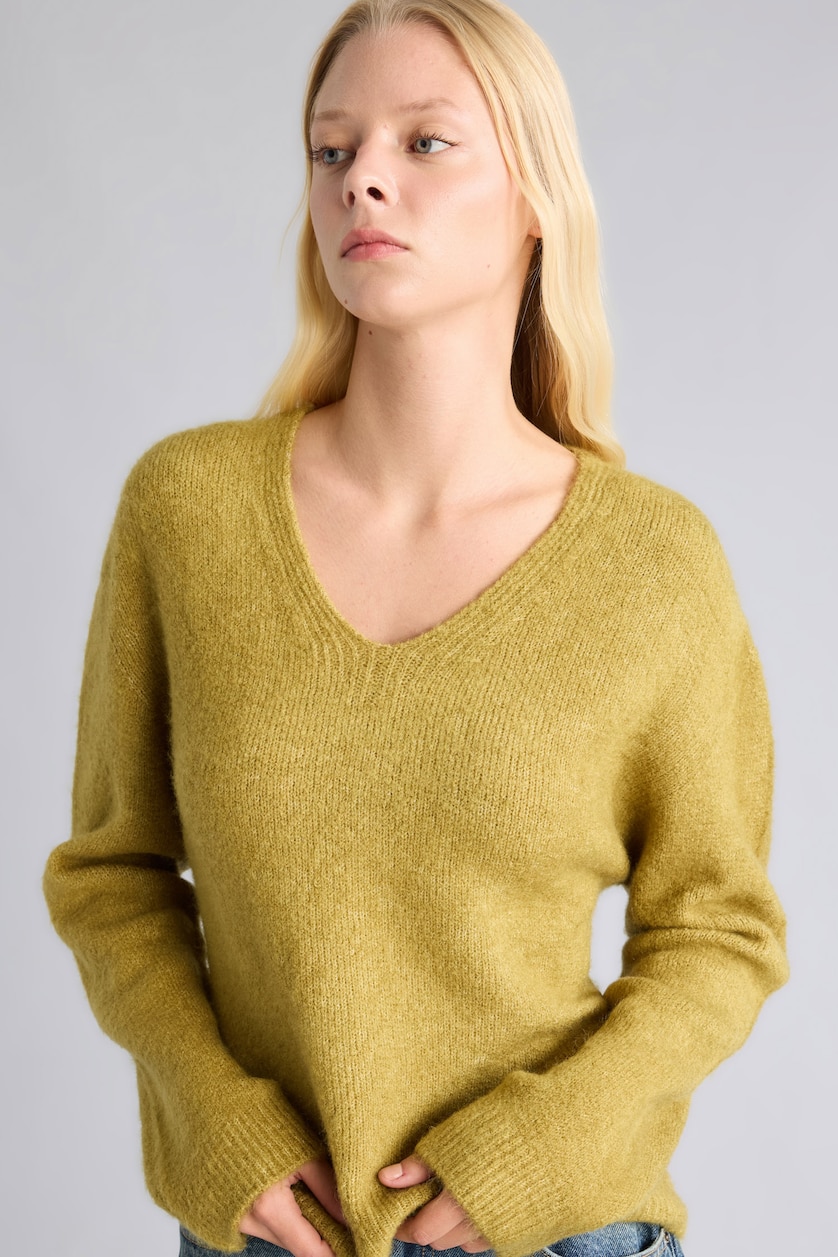 Women Light Khaki Regular Fit Pullover