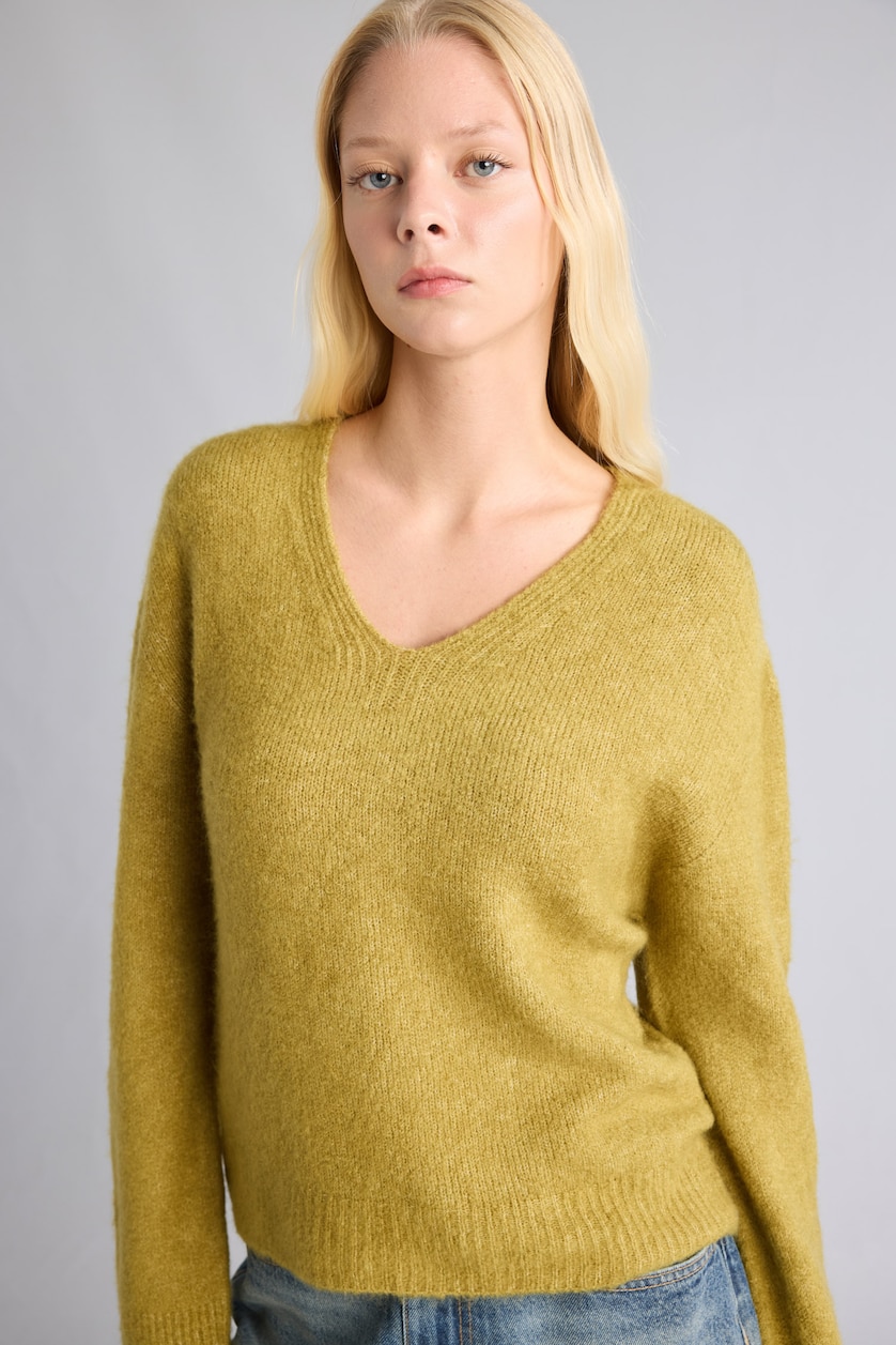 Women Light Khaki Regular Fit Pullover
