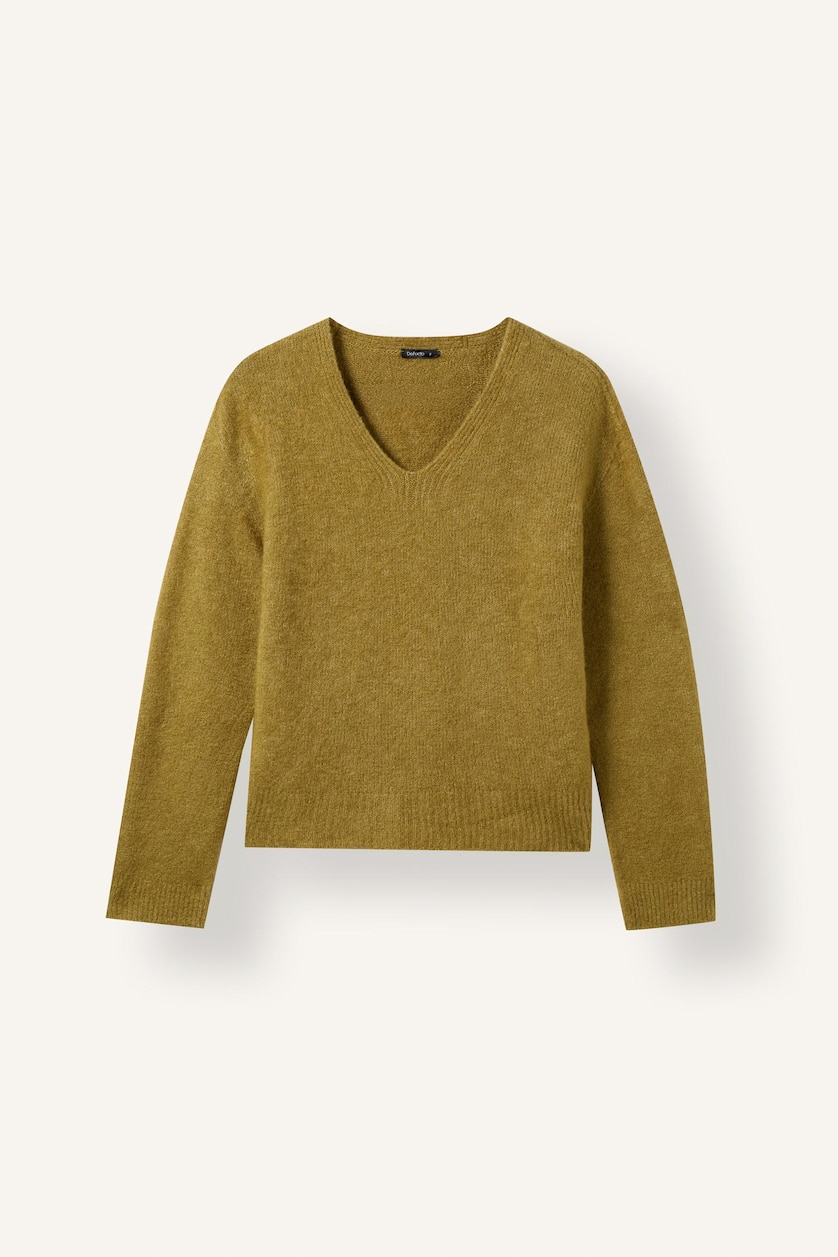 Women Light Khaki Regular Fit Pullover