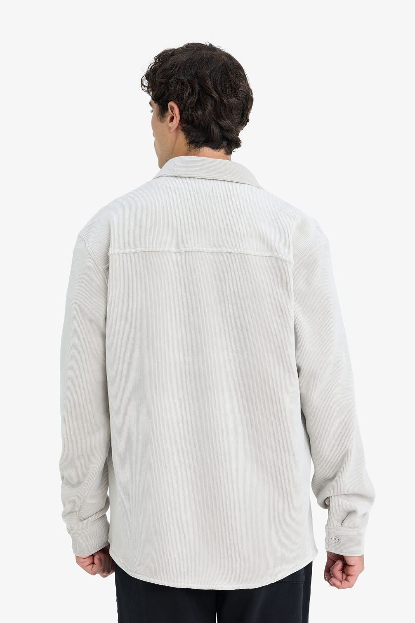 Erkek Taş Yumuşak Tuşe Kadife Gömlek