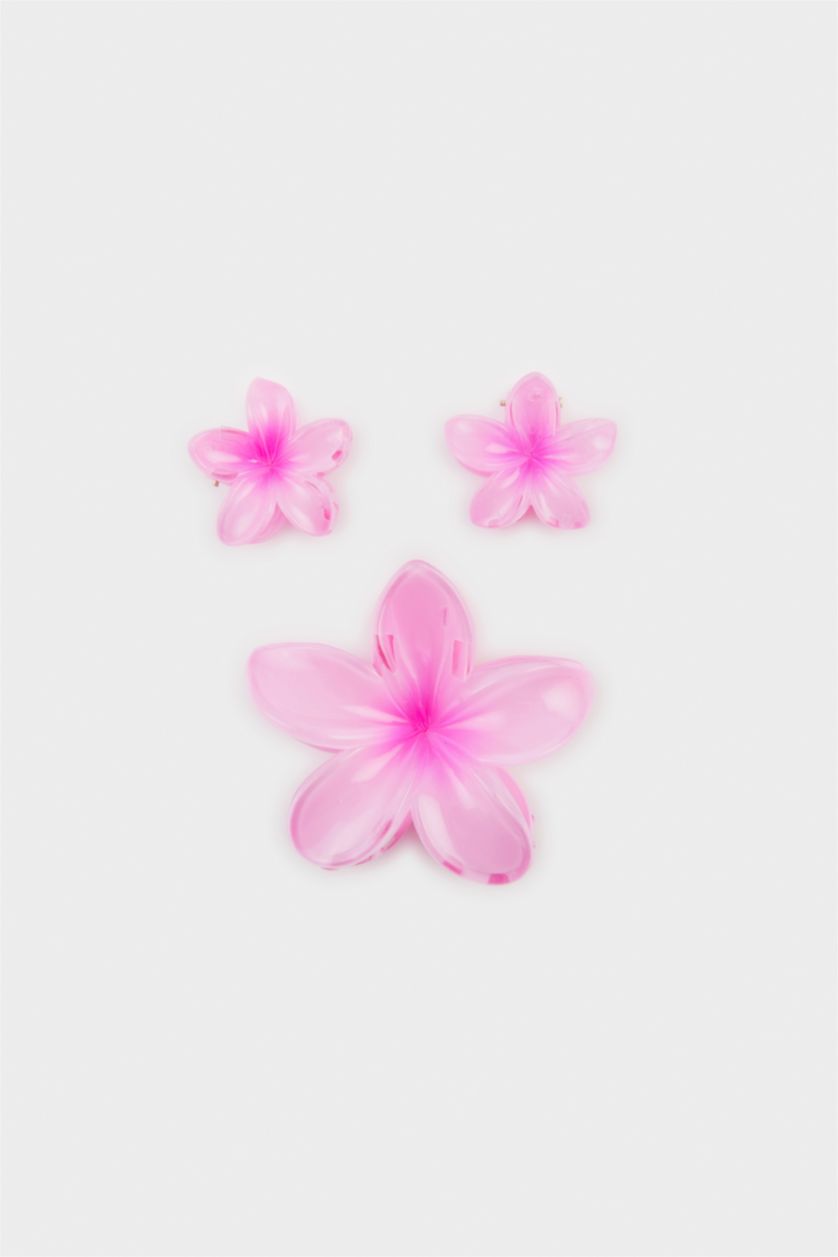 WOMAN Fushsia Woman 3 Pack Pink Lotus Peg Clasp