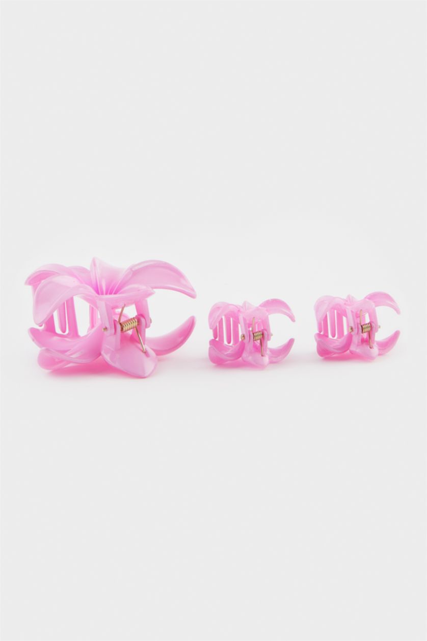 WOMAN Fushsia Woman 3 Pack Pink Lotus Peg Clasp