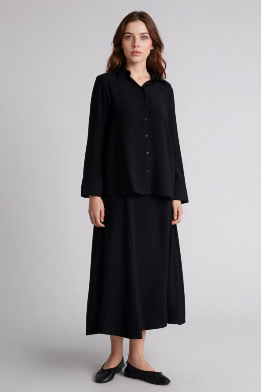 Kadın Siyah A Kesim Etek