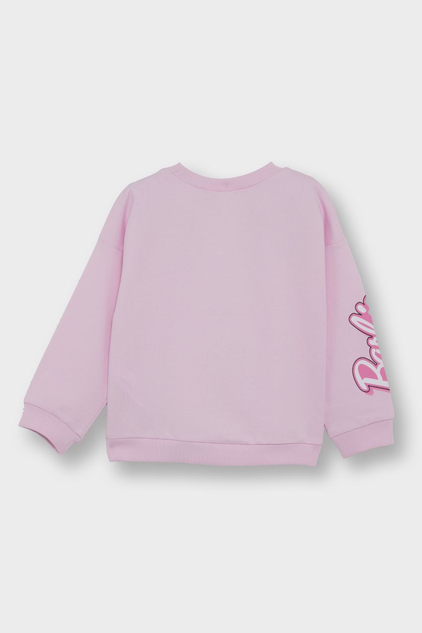 Baby Girl Light Pink Baby Girl Barbie Crew Neck Sweatshirt