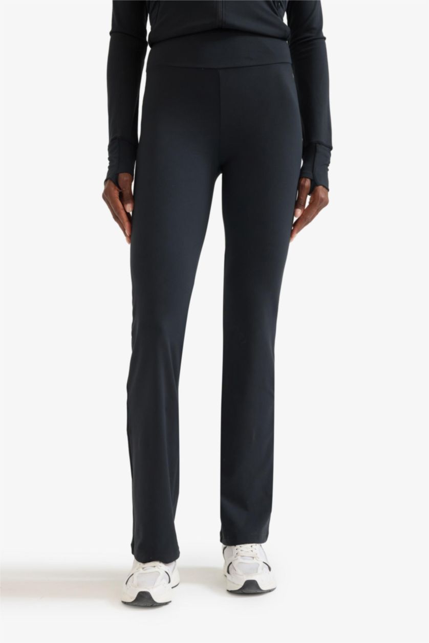 نساء أسود سروال رياضي برجل واسع من DeFactoFit