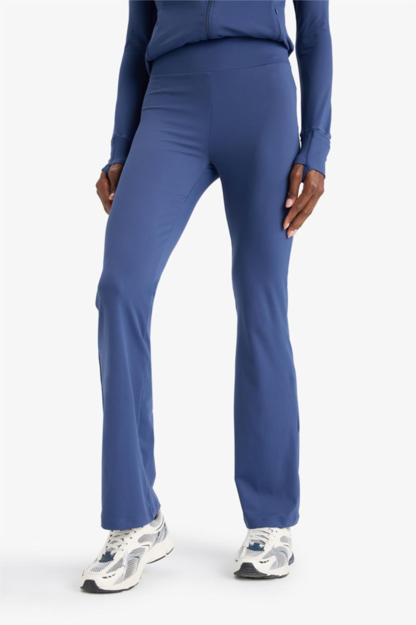 WOMAN Indigo DeFactoFit Flare Wide Leg Trousers