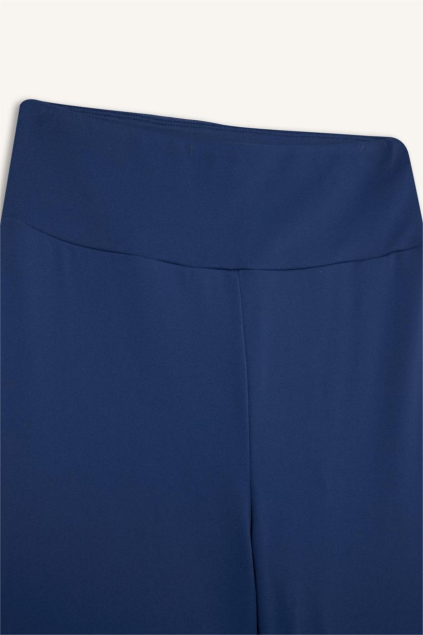 WOMAN Indigo DeFactoFit Flare Wide Leg Trousers