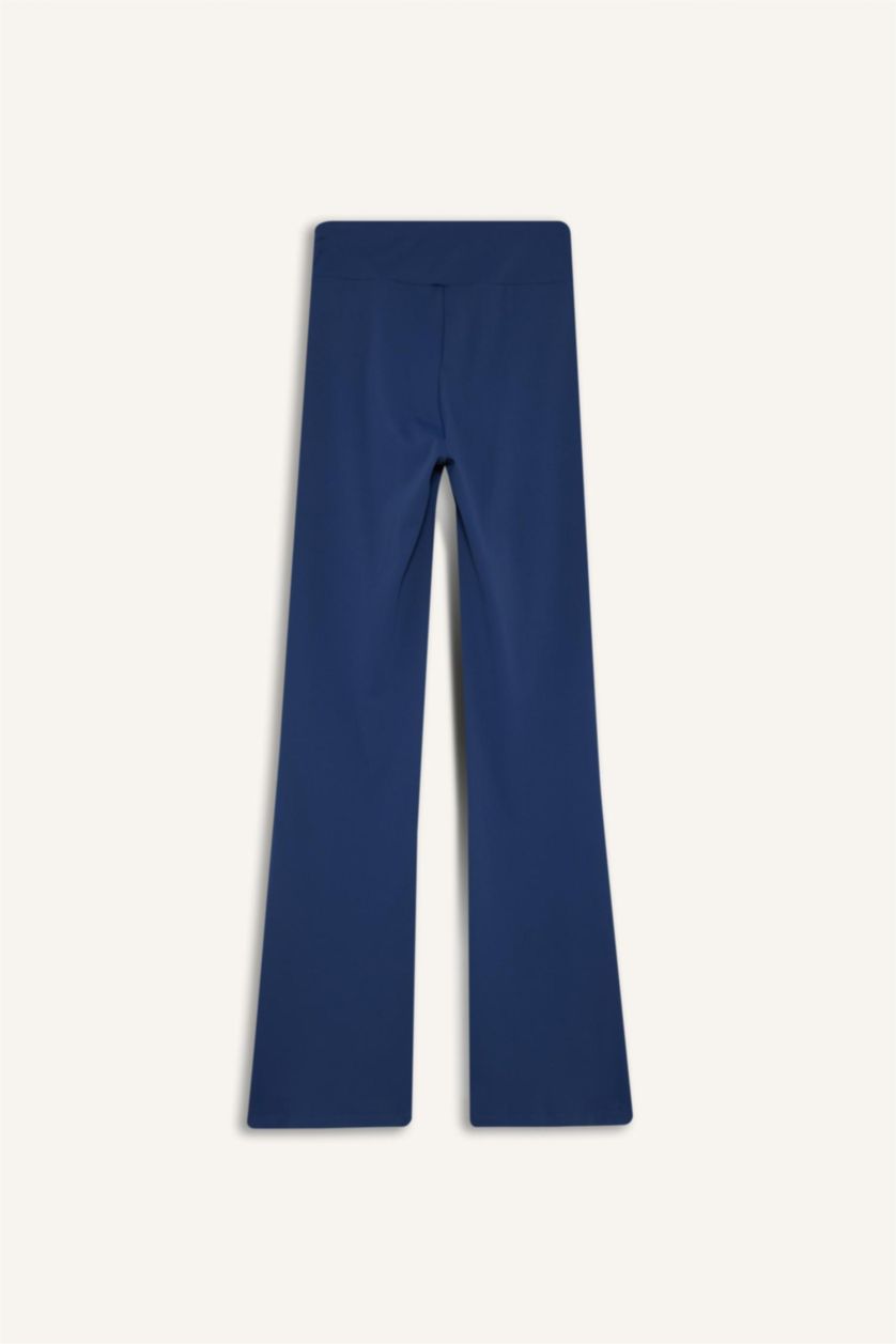 WOMAN Indigo DeFactoFit Flare Wide Leg Trousers