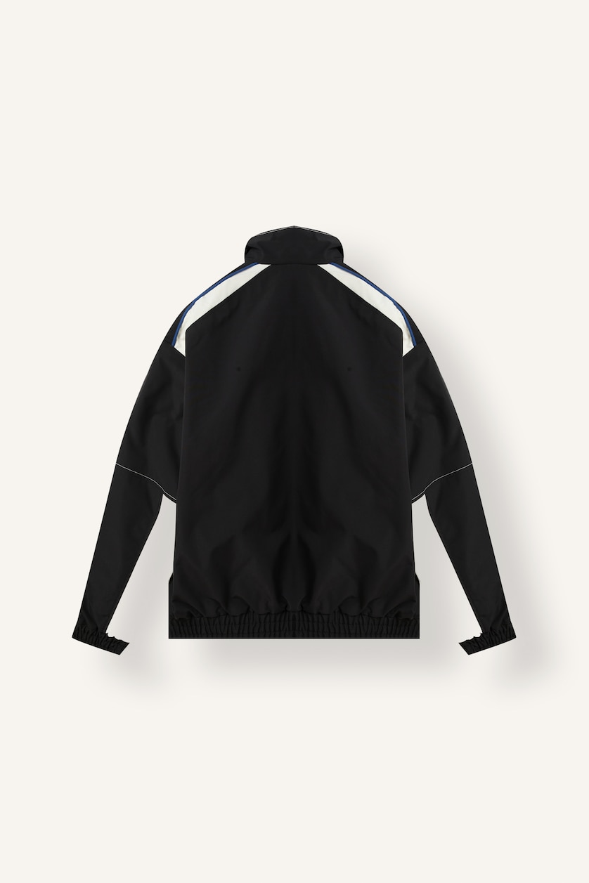 MAN Black Relaxed Fit Polo Collar Zip-Up Jacket