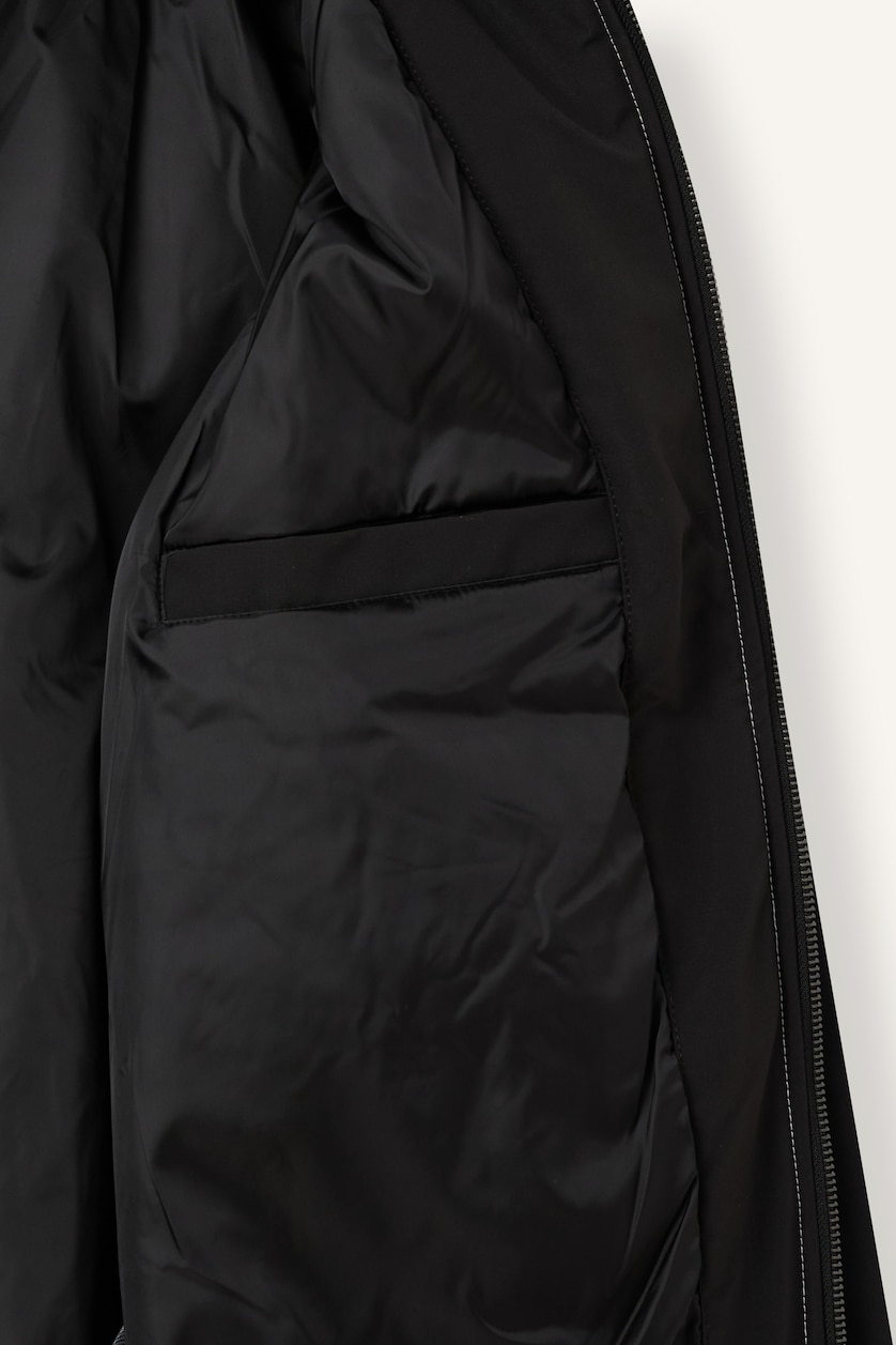 MAN Black Relaxed Fit Polo Collar Zip-Up Jacket