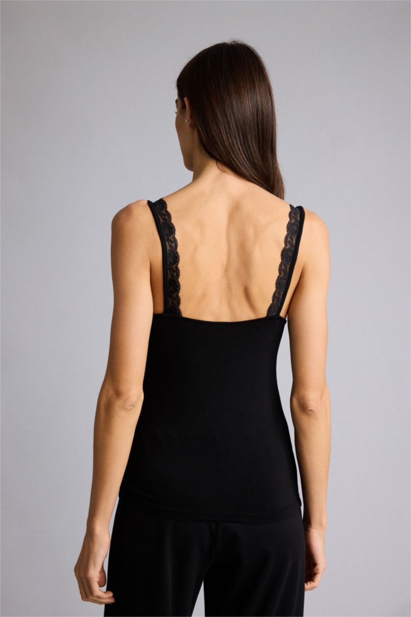 Woman Black Tank Top