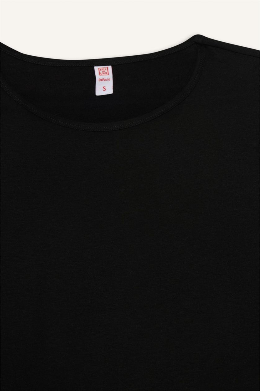 WOMAN Black Long Sleeve Knitted Tops