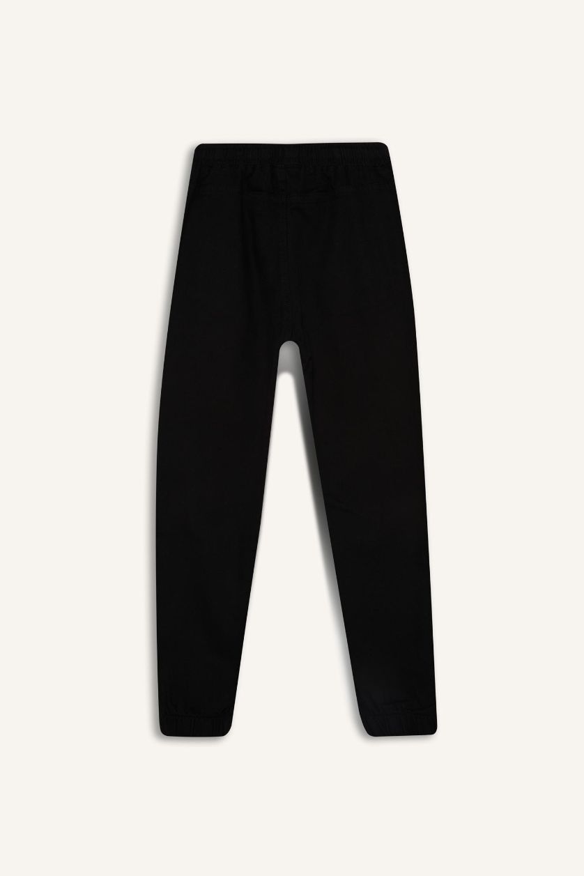 BOYS & TEENS Black Boy Gabardine Jogger Pants