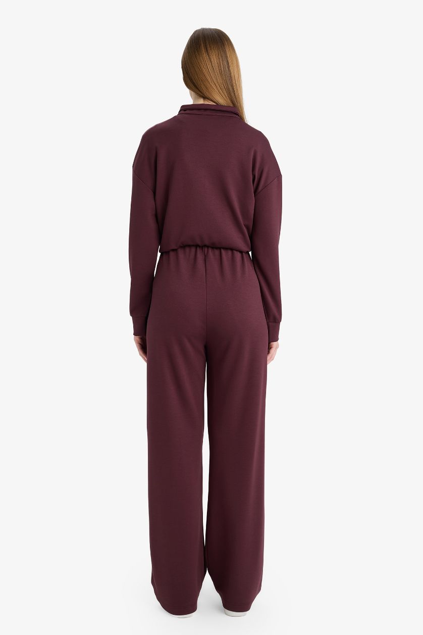 Kadın Bordo Beli Lastikli Eşofman Altı