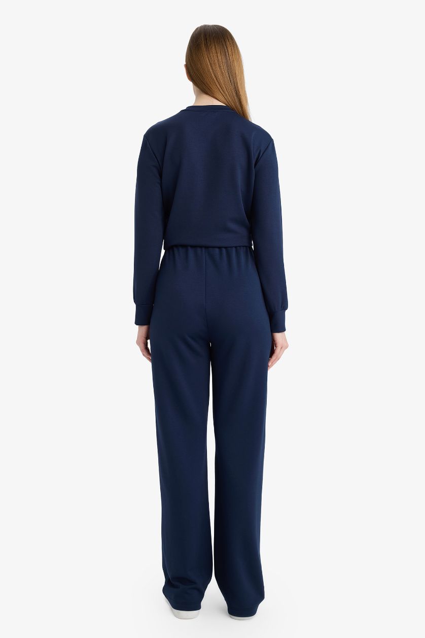 Kadın Lacivert Beli Lastikli Eşofman Altı