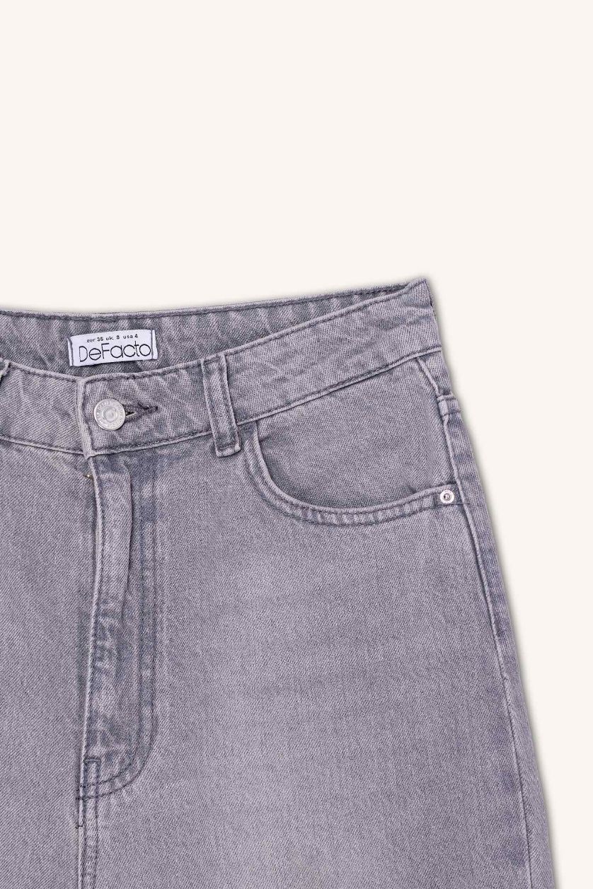 WOMAN Grey 90's Wide Leg High Waist Long Jeans