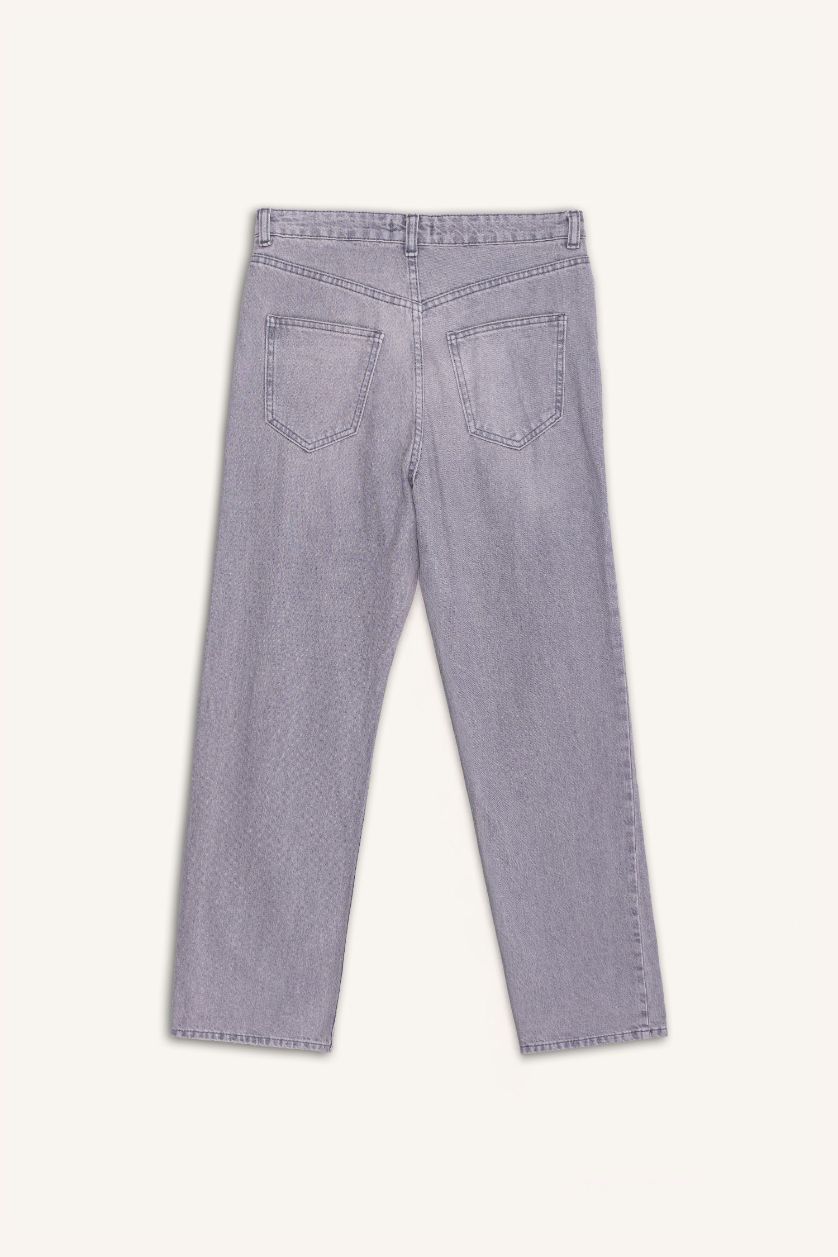 WOMAN Grey 90's Wide Leg High Waist Long Jeans