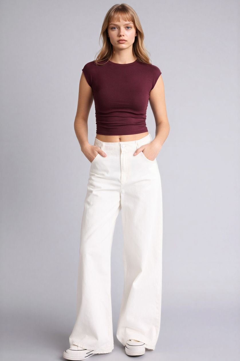 Woman Bordeaux Woman Short Sleeve T-Shirt