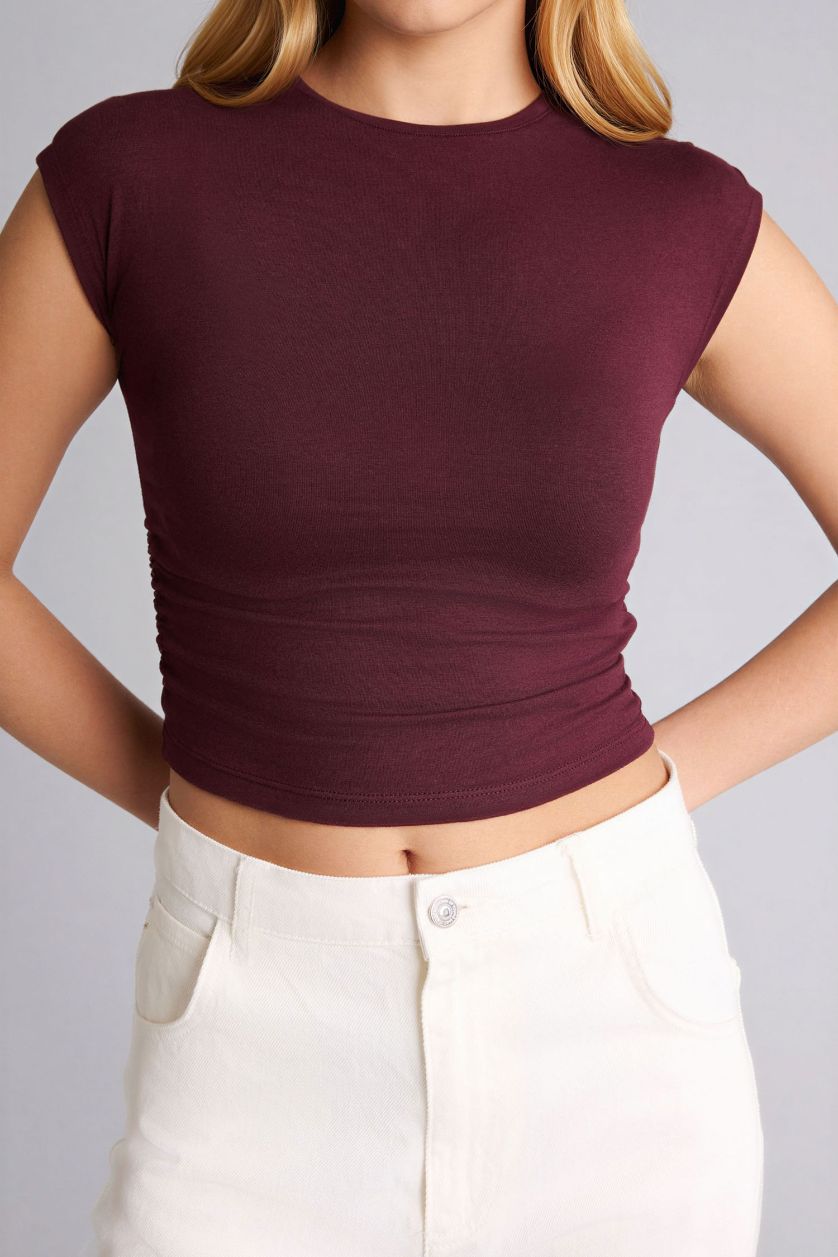 Woman Bordeaux Woman Short Sleeve T-Shirt