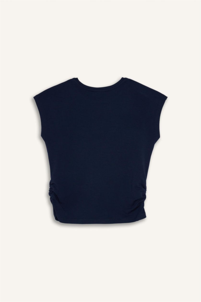 Женщины Синий Футболка Fitted из модала