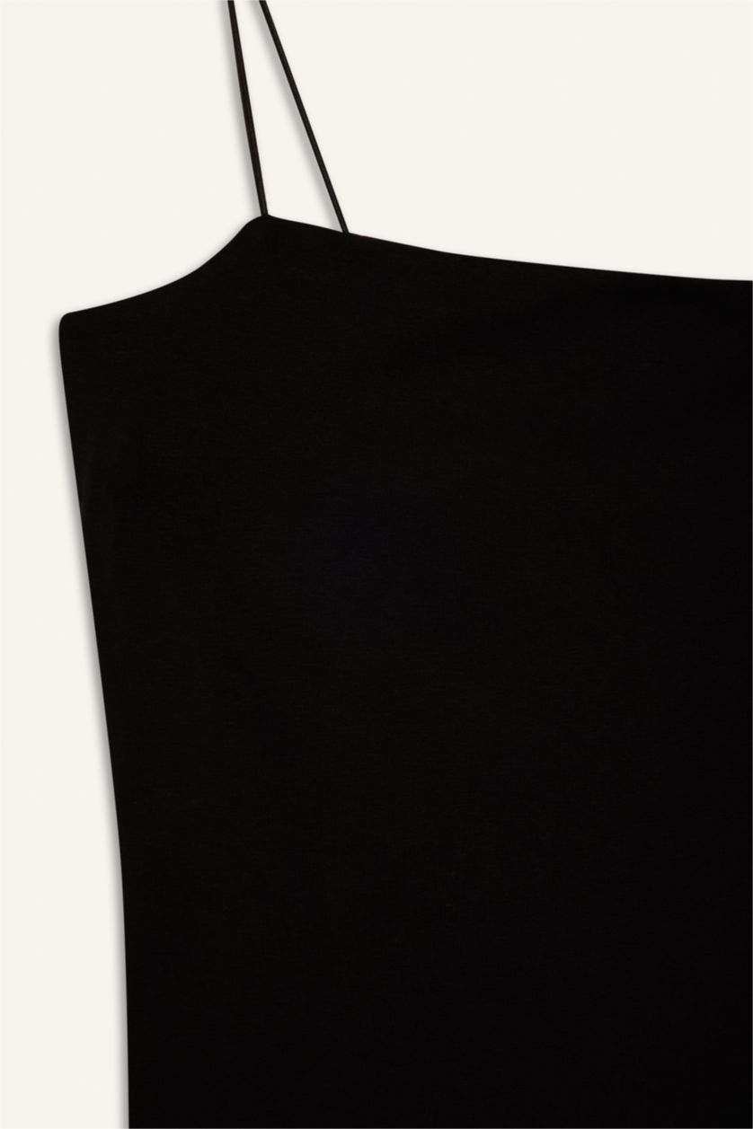 نساء أسود كيمونه مخصر بحمالات