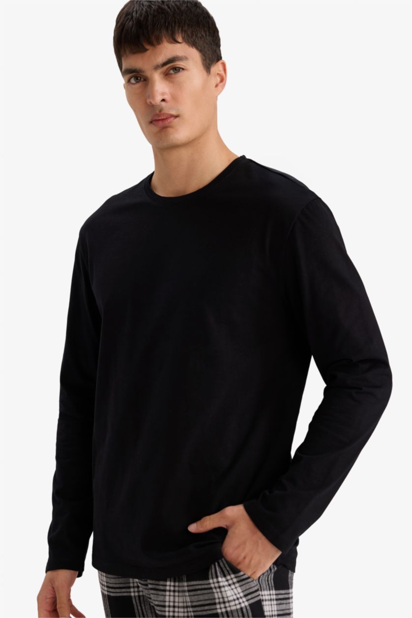 HOMME Noir Ensemble Tissé Flanelle 2