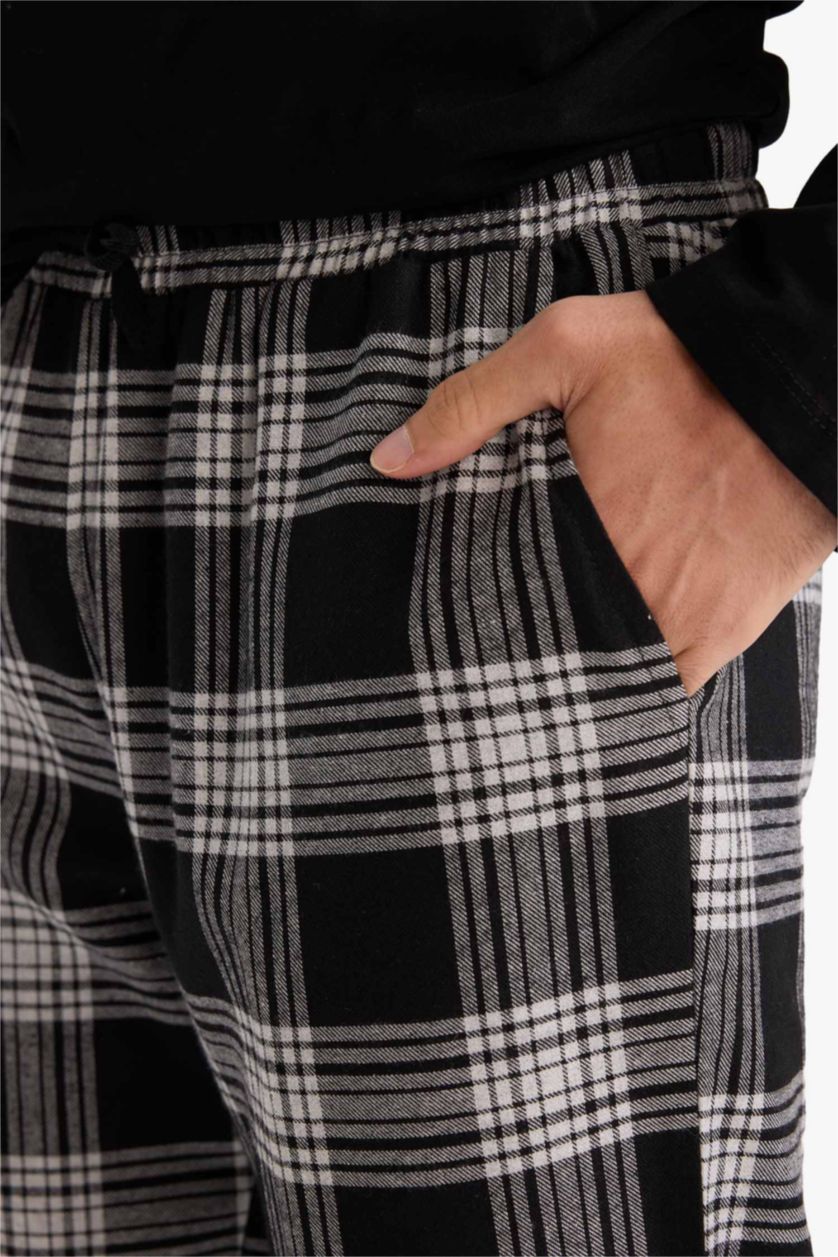 HOMME Noir Ensemble Tissé Flanelle 2