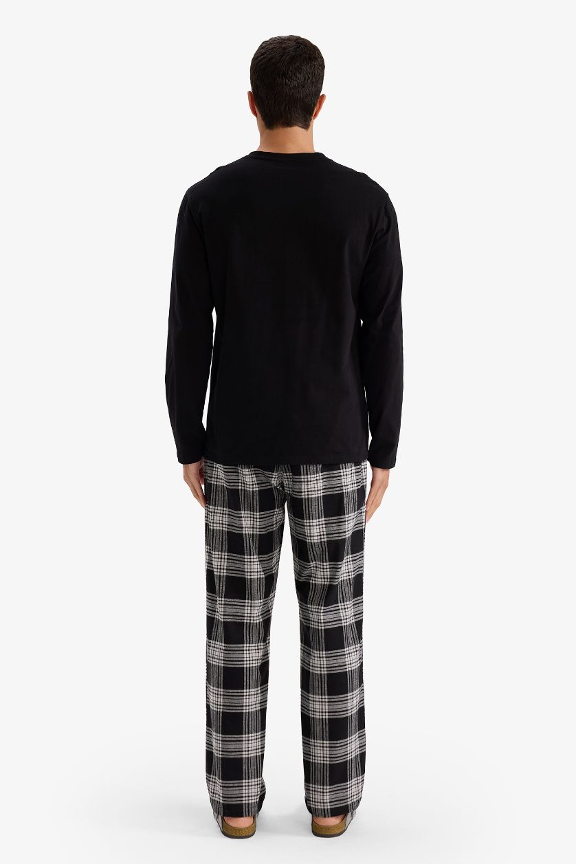 HOMME Noir Ensemble Tissé Flanelle 2