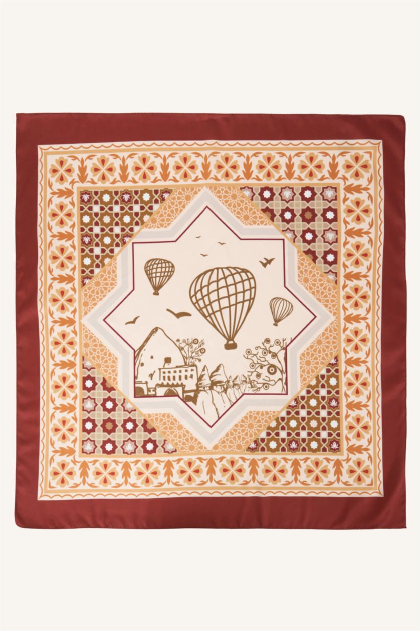 Kadın Kahve Kadın Saten Fular