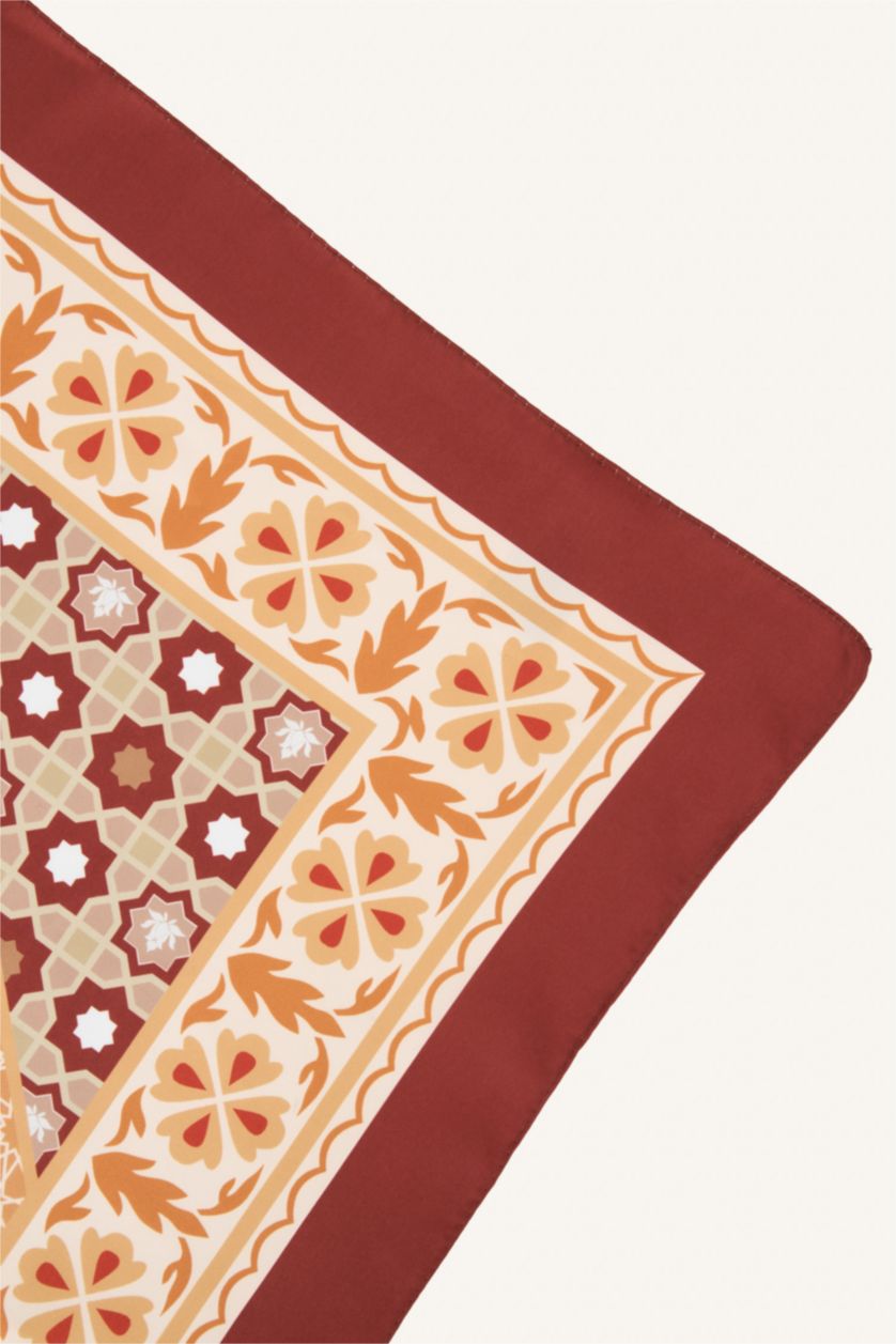 Kadın Kahve Kadın Saten Fular