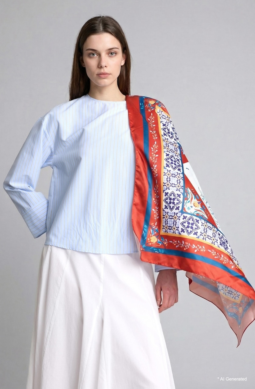 Women Red Woman Foulard