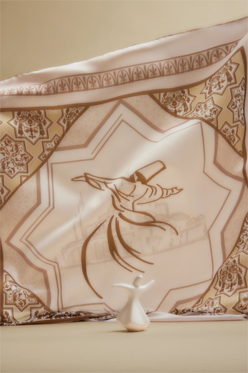 Kadın Bej Kadın Konya Temalı Fular