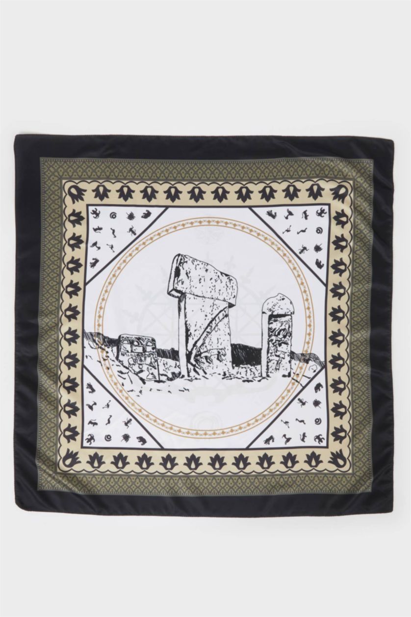 Kadın Yeşil Kadın Göbeklitepe Temalı Fular