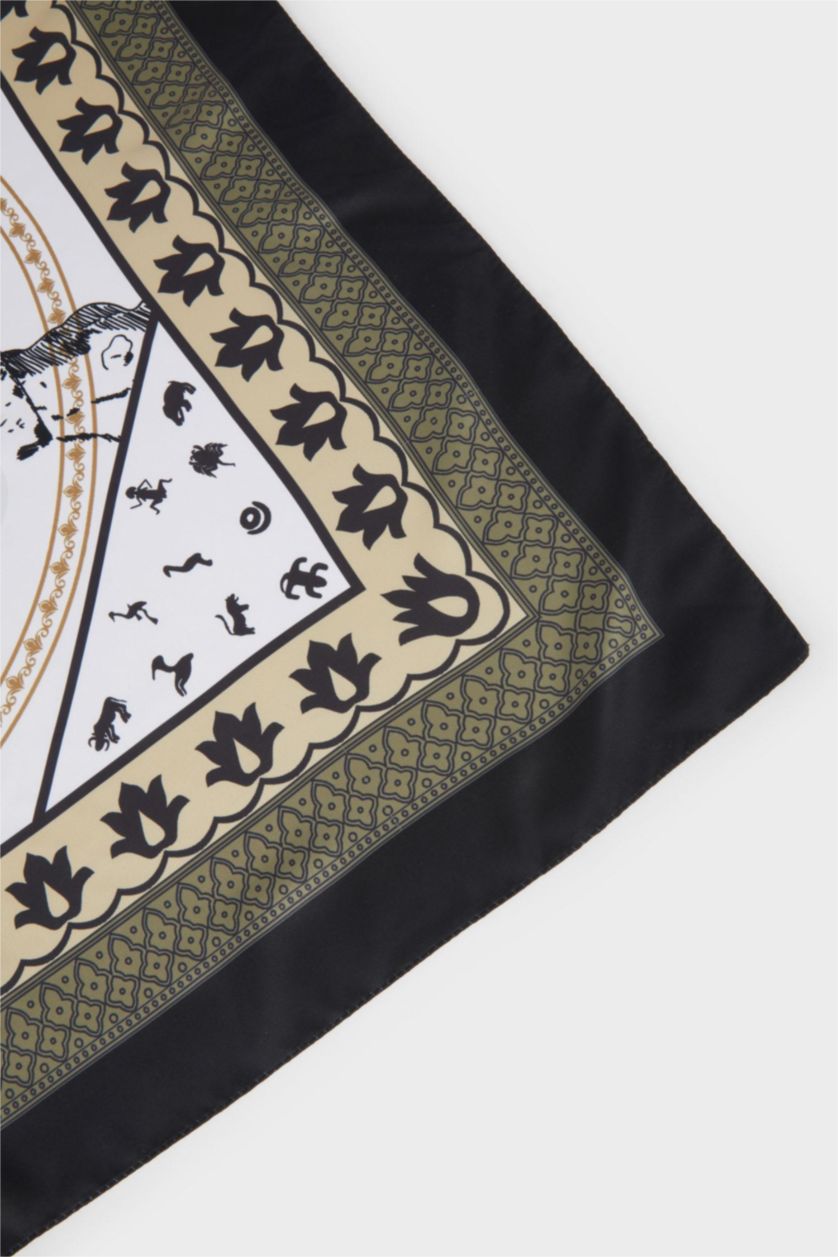 Kadın Yeşil Kadın Göbeklitepe Temalı Fular