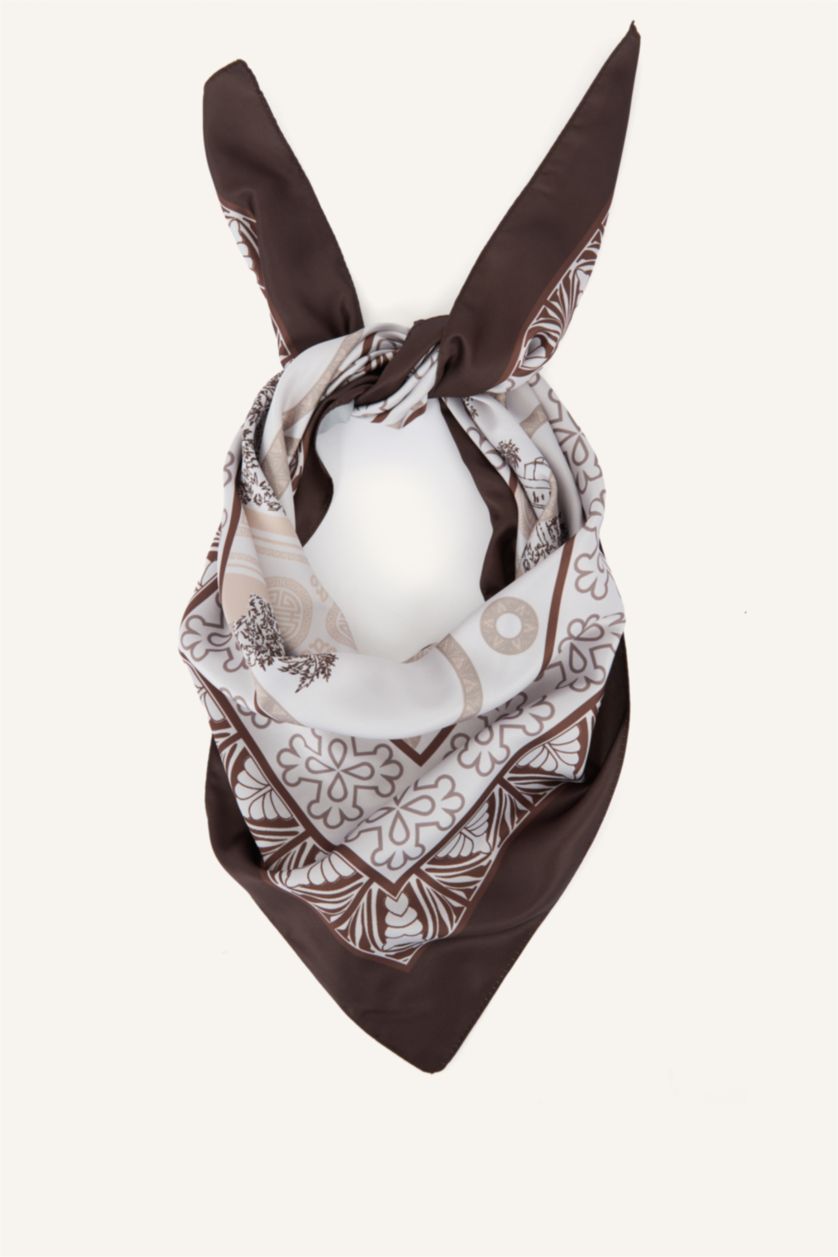 Kadın Kahve Kadın Saten Fular