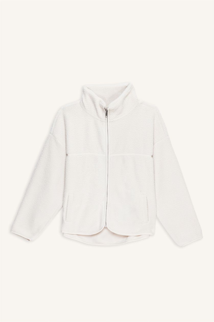 WOMAN Beige Oversize Fit Cardigan