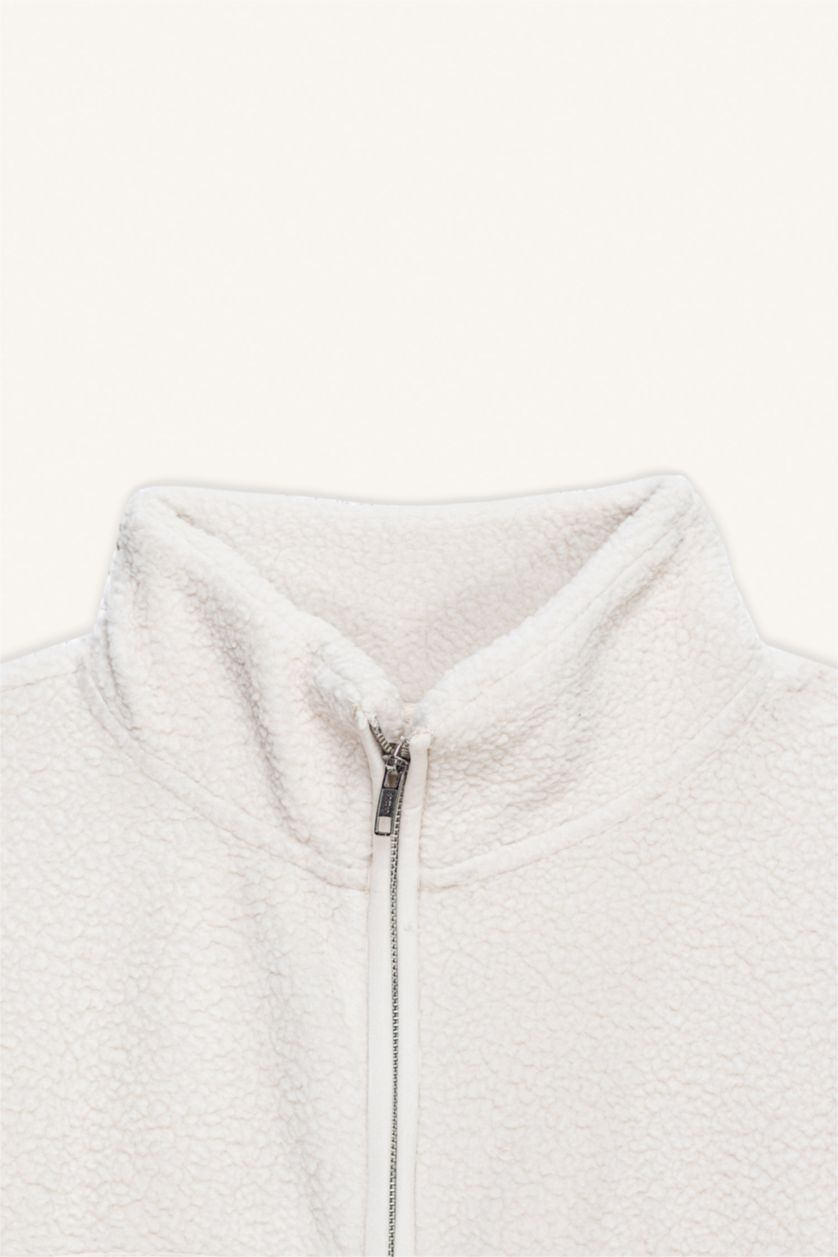 WOMAN Beige Oversize Fit Cardigan