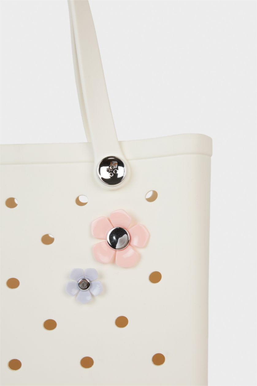 Kadın Beyaz Eva Plaj Çantası