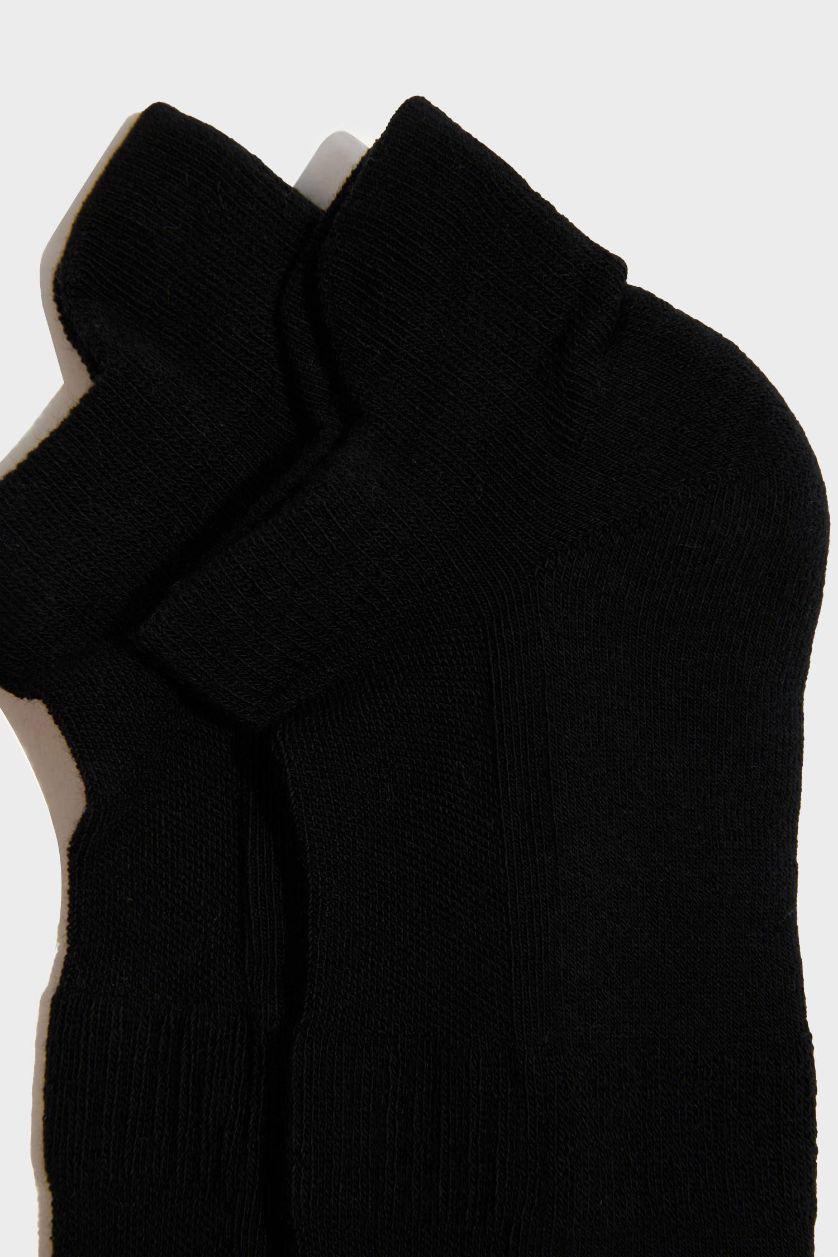 Erkek Siyah Erkek 2'li Pamuklu Kısa Spor Çorap