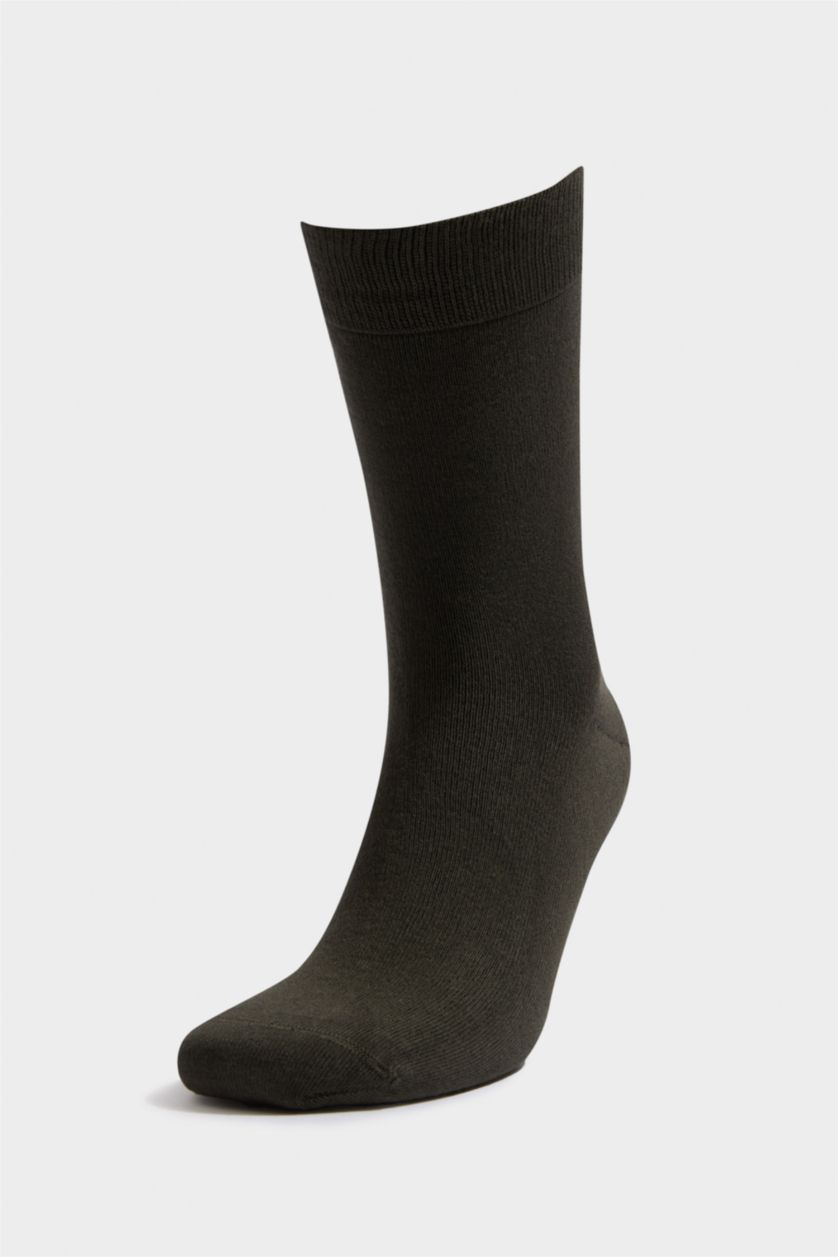 Erkek Yeşil Erkek Dikişsiz 3'lü Bambu Uzun Çorap