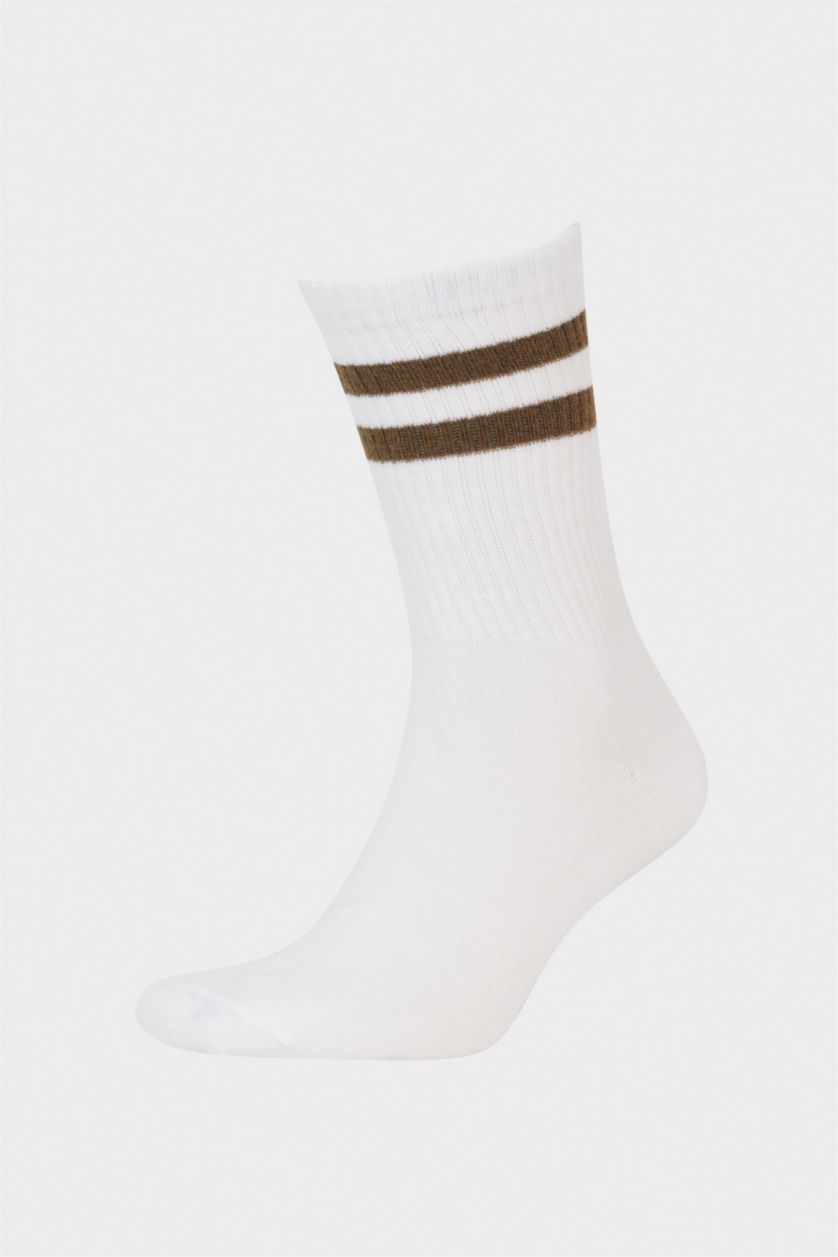 HOMME Blanc Chaussettes Longues Coton