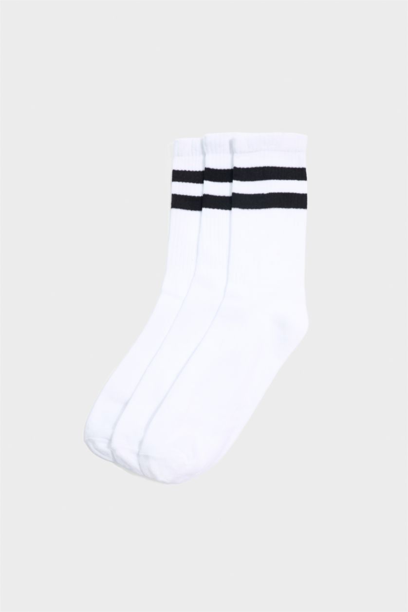 HOMME Blanc Lot de 3 paires de Chaussettes longues en coton pour homme