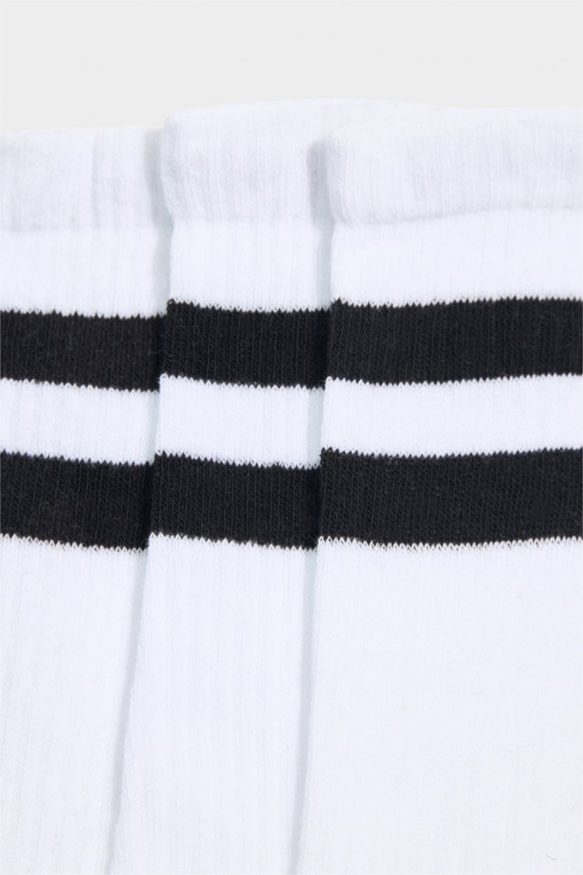 HOMME Blanc Lot de 3 paires de Chaussettes longues en coton pour homme