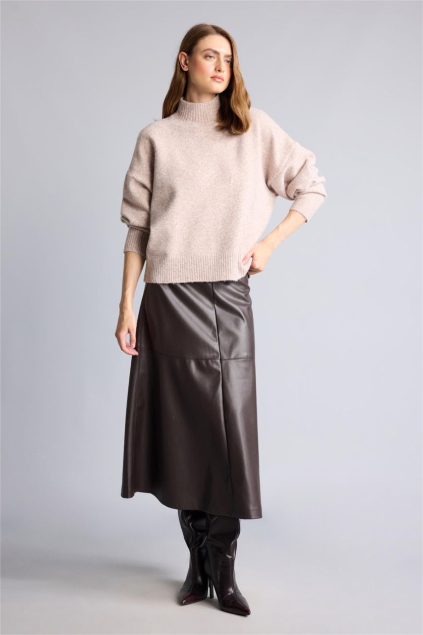 Kadın Vizon Relaxed Fit Kazak