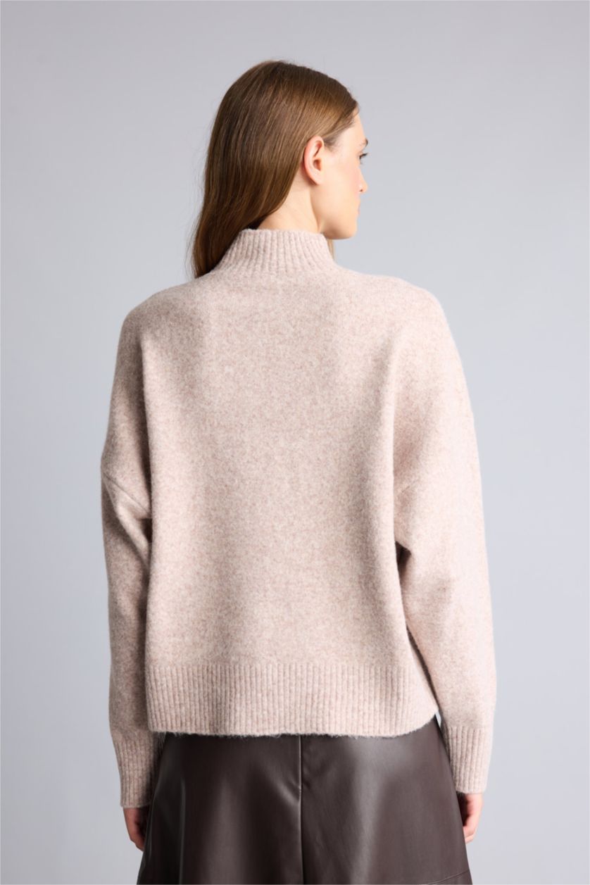 Kadın Vizon Relaxed Fit Kazak