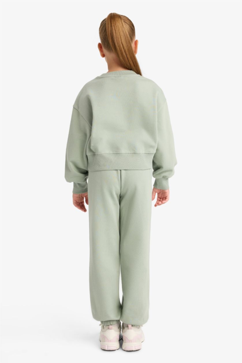 FILLES Kaki Clair Ensemble Sweat et Jogging basiques pour fille